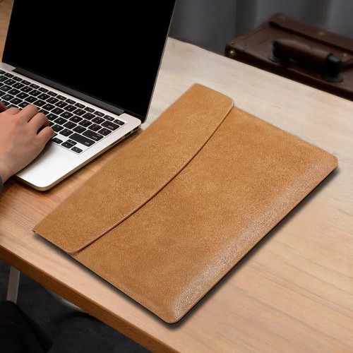 Leather laptop sleeve case - leather,