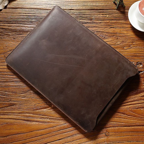 Genuine leather laptop sleeve - genuine,