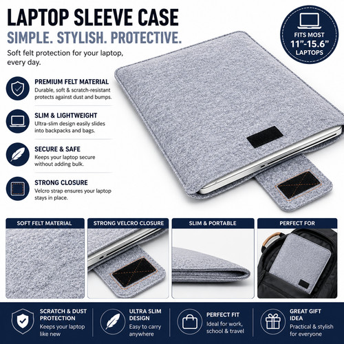 Premium felt sleeve - sleeve, slim